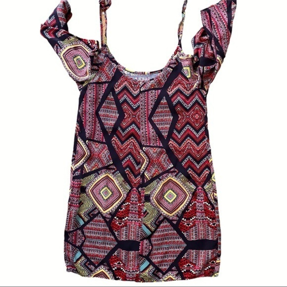 Xhilaration Colorful Aztec Mini Dress Size S